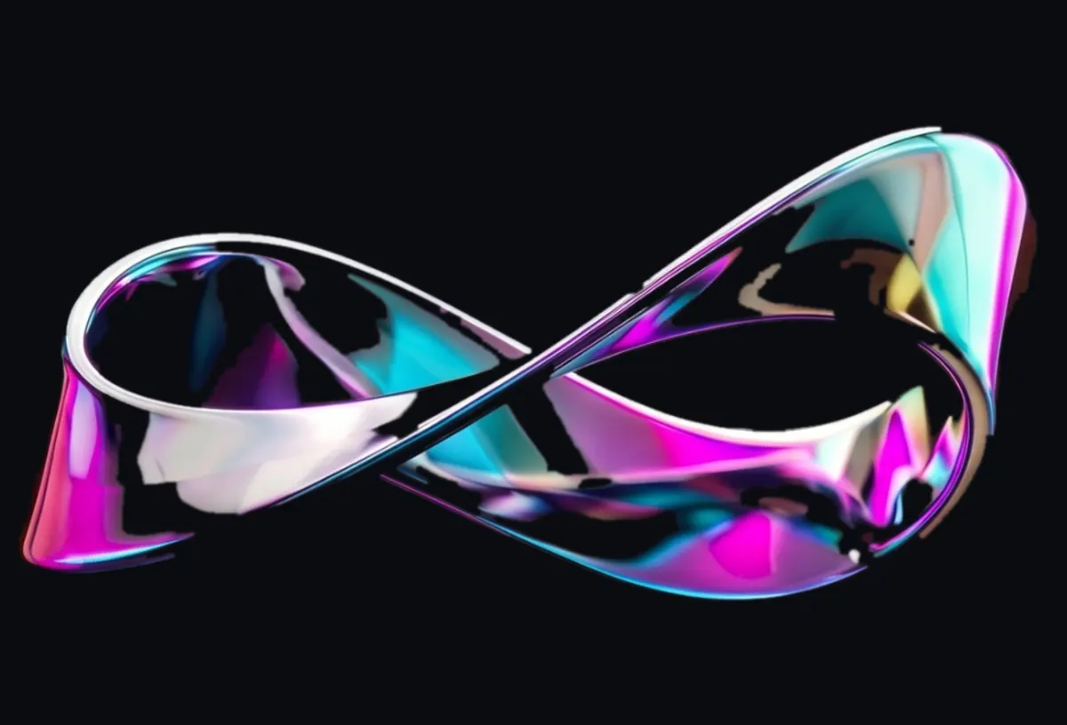 The LoyaltyOne loop: a chrome ribbon with a single twist